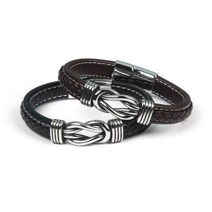 Infinity-Armband | Leder-Knoten-Armband